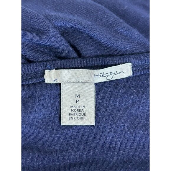 Halogen Jersey Knit Long Sleeve Ruched Bodycon Dress in Navy - Sz PS - NWT - Picture 3 of 6